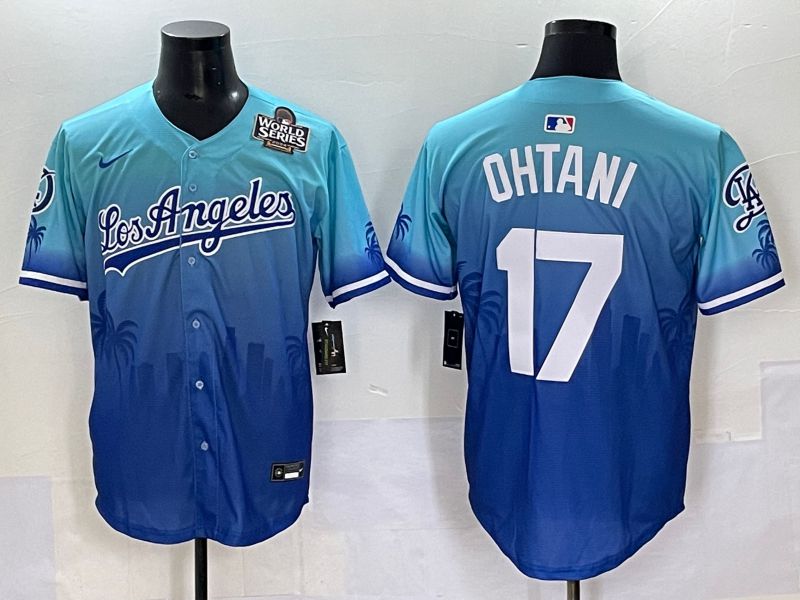 Men 2025 Los Angeles Dodgers #17 Ohtani Blue Nike MLB Jersey Daoqite style 6